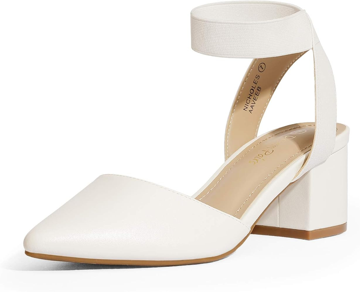 DREAM PAIRS Womens Low Block Chunky Heel Shoes | Amazon (US)