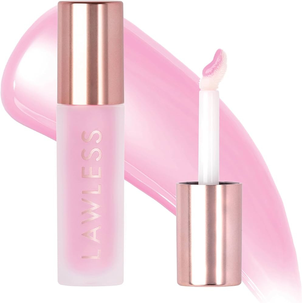 Lawless Forget the Filler Lip Plumping Line Smoothing Gloss - Strawberry Milkshake - Premium Volu... | Amazon (US)