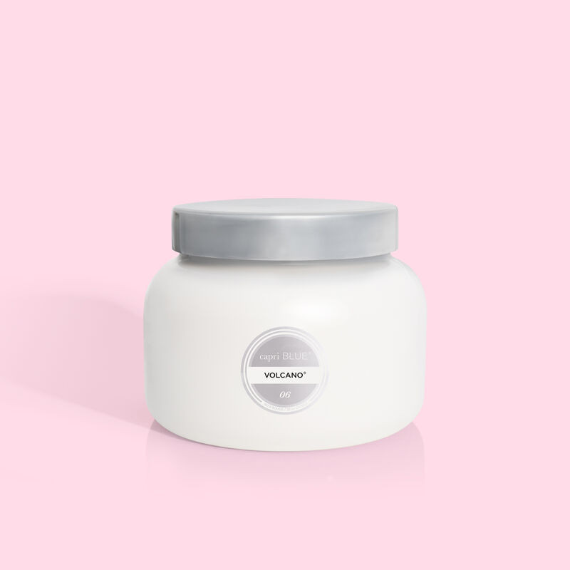 White Signature Jar Volcano Candle 28oz | Capri-Blue