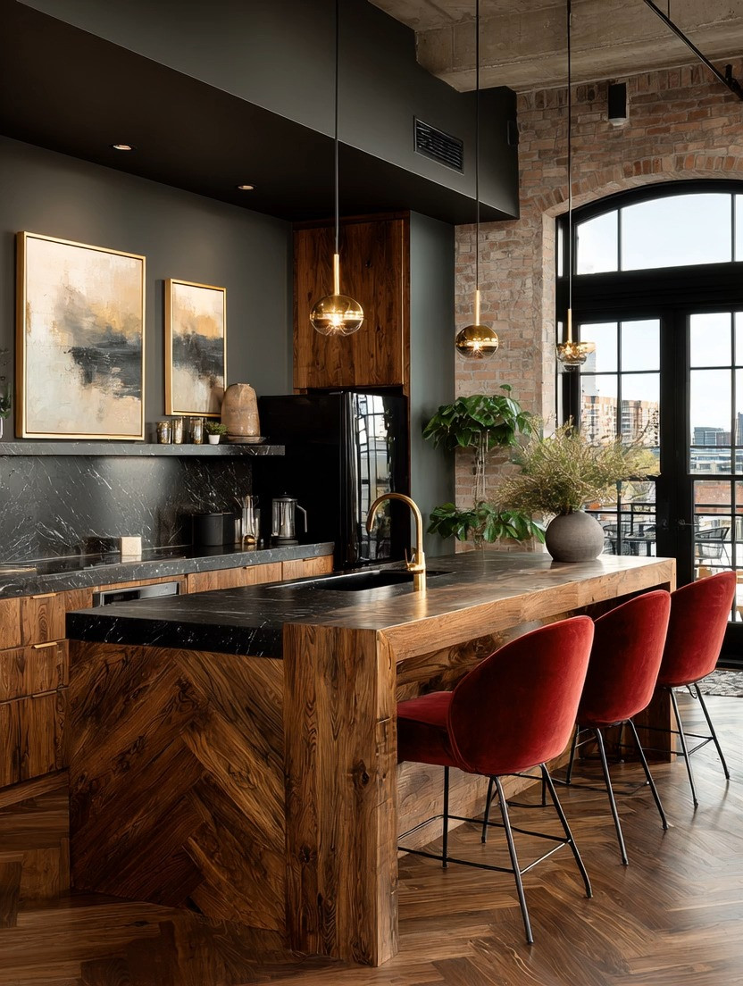 This kitchen looks layered and complex… but it’s built on a few very intentional choices.

Natural wood. Deep burgundy velvet. Black and gold accents.
That’s the formula.

Start with seating — swapping your island chairs for rich velvet bar stools instantly changes the tone of the entire space. It adds depth, softness, and that elevated contrast most kitchens are missing.

Then bring in black and gold through appliances and details. It doesn’t have to be a full renovation — even a coffee machine, toaster, or small appliance in these finishes creates a strong visual impact.

Add a gold faucet or subtle hardware to repeat the finish, and suddenly everything feels cohesive.

And if you don’t have natural wood cabinetry, introduce it through floating shelves or small accents. That grounding element is what balances the richness of the other materials.

The key is layering — not all at once, but step by step.

Explore our edit to recreate this look — we’ve included bar stools, black and gold appliances, faucets, and wood elements in multiple styles so you can build your own combination. Everything is thoughtfully linked below.

Because great kitchens aren’t built overnight. They’re layered with intention.

#KitchenDesign #HomeStyling #QuietLuxury #InteriorInspo 

 #LTKHome