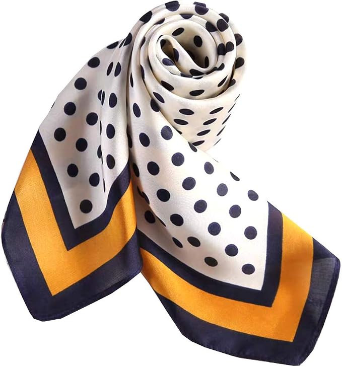 100% Silk Square Scarf for Hair-25.6" Women Men Neckerchief & Headscarf | Amazon (US)