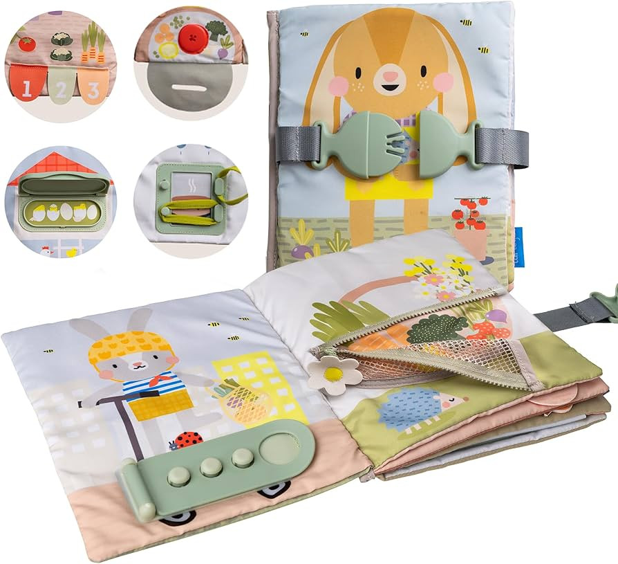 Taf Toys Busy Book for Toddlers 1-3 - Montessori Activity Book with 12 Sensory Learning Activitie... | Amazon (US)