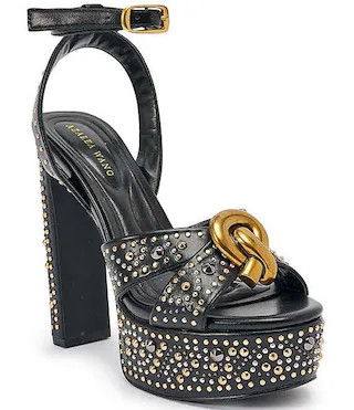 Azalea Wang Yuma Studded Hardware Ankle Strap Platform Sandals | Dillard's | Dillard's