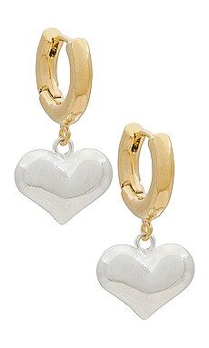 Lily Heart Earring in Gold | Revolve Clothing (Global)