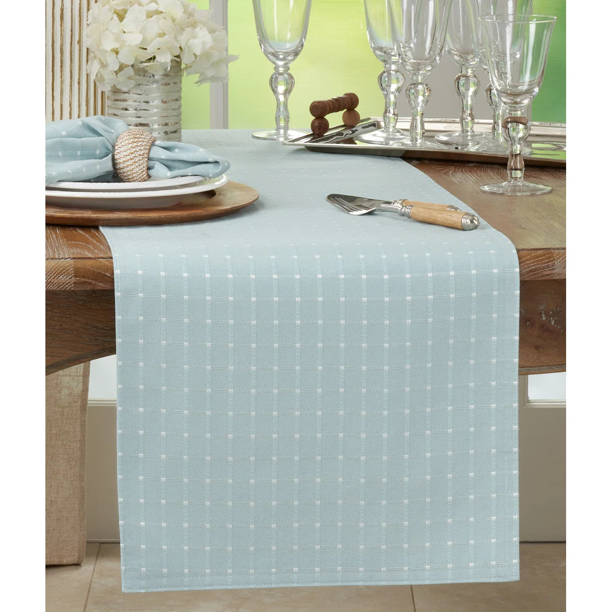 Queensbury Box Stitched Table Runner | Wayfair North America