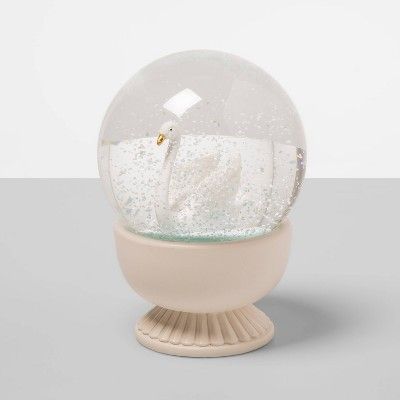 13.9" x 3.9" Swan Snow Globe White - Opalhouse™ | Target