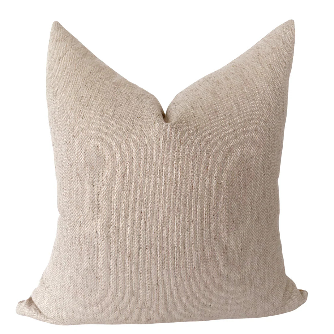 Basketweave Flax Pillow Cover | Hackner Home (US)