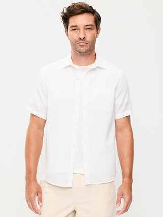 Classic Fit Everyday Linen-Blend Shirt | Old Navy (US)