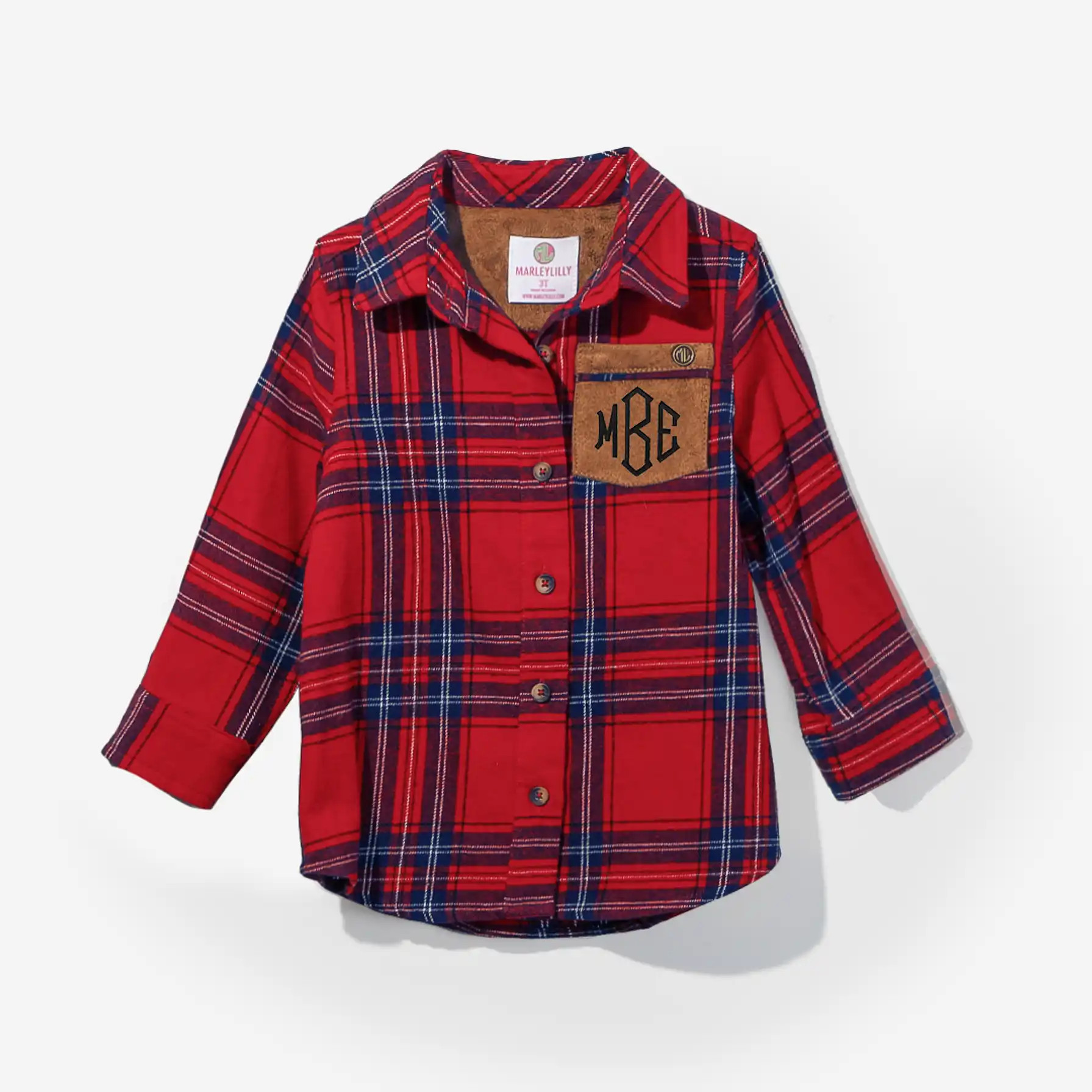 Monogrammed Kids Plaid Layering Tunic | Marleylilly