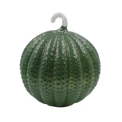 Bee & Willow™ Textured Glass LED Pumpkin in Green | Bed Bath & Beyond