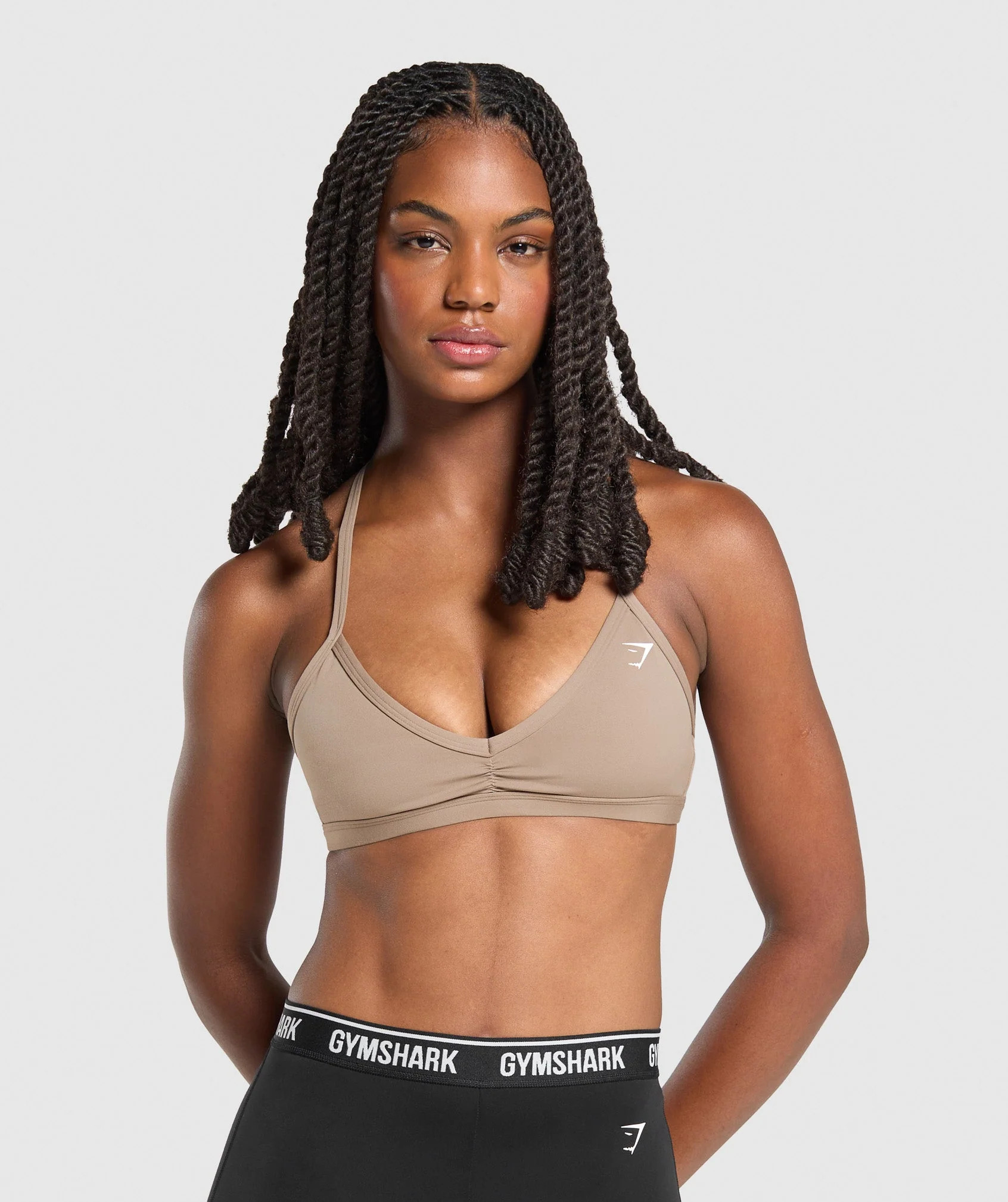 Gymshark Minimal Sports Bra - Lifestyle Brown | Gymshark CA