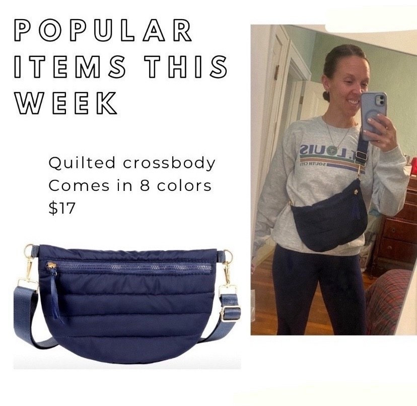 Crossbody - $17 quilted crossbody purse, comes in more colors 


#giftsforher #crossbody #purse #quiltedpurse #under20 #budgetfriendly #amazon 


#LTKmomlife #LTKU #LTKActive #LTKOver40