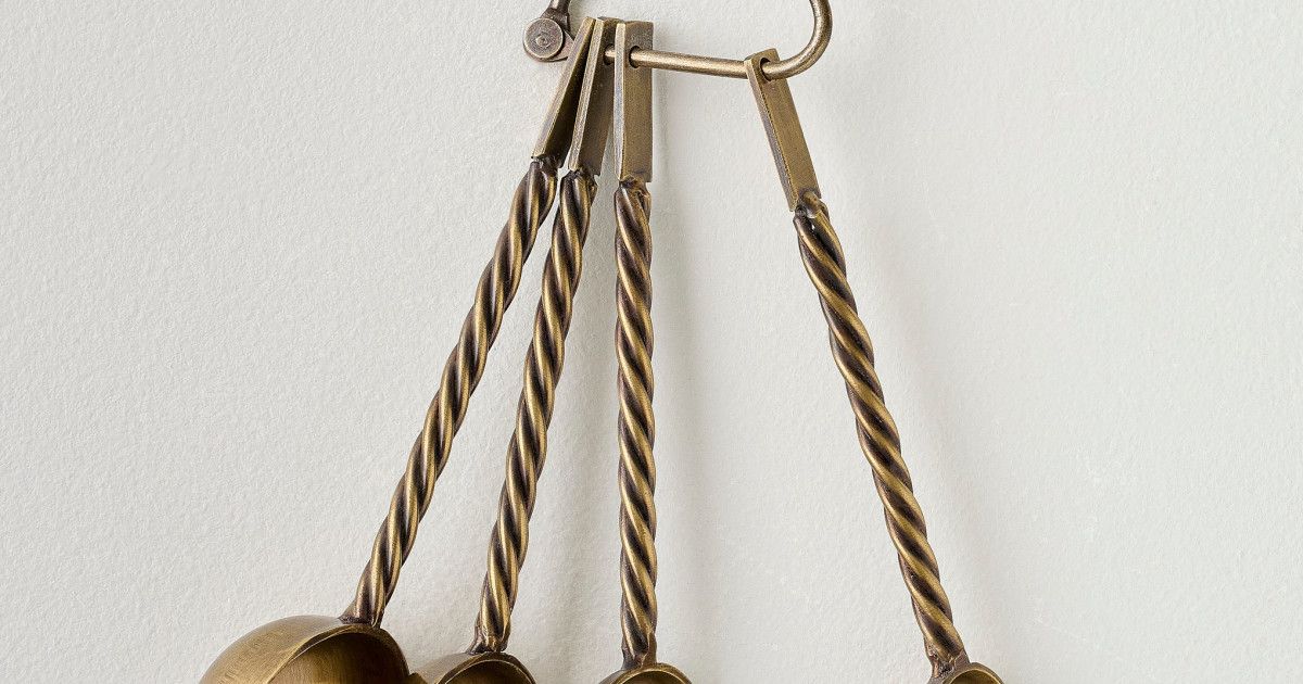 Antique Brass Twisted Measuring Spoons | Magnolia