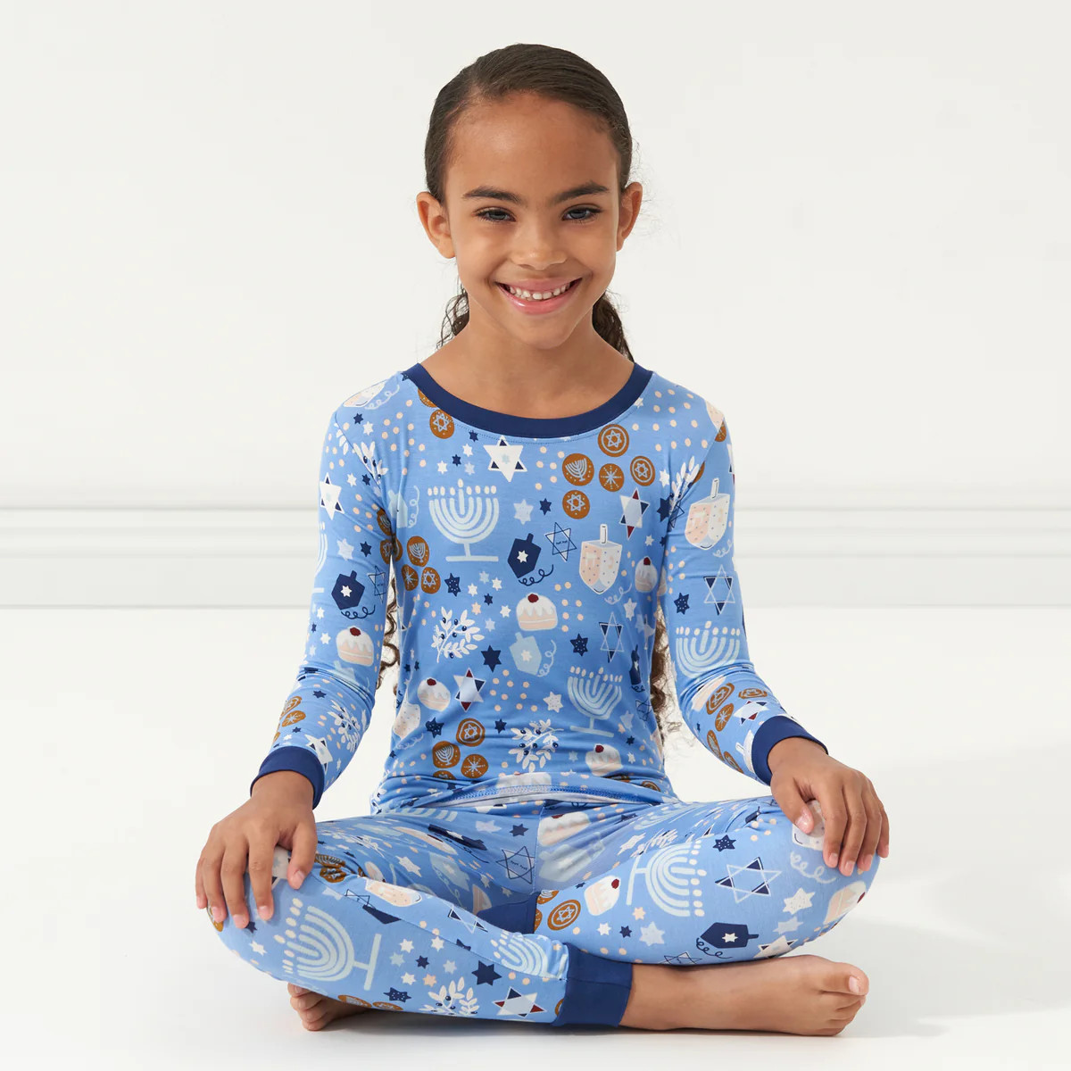 Hanukkah Lights & Love Two-Piece Pajama Set | Little Sleepies