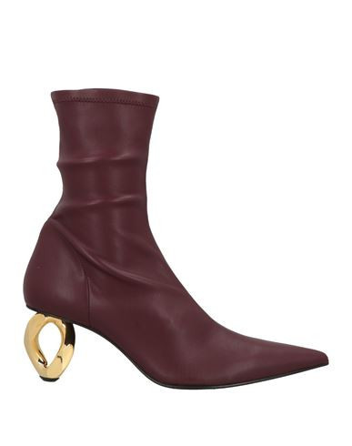 Jw Anderson Woman Ankle boots Burgundy Size 6 Leather | YOOX (US)