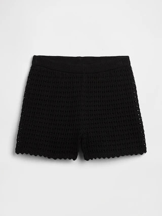 Relaxed Pull-On Crochet Sweater Shorts | Gap Factory