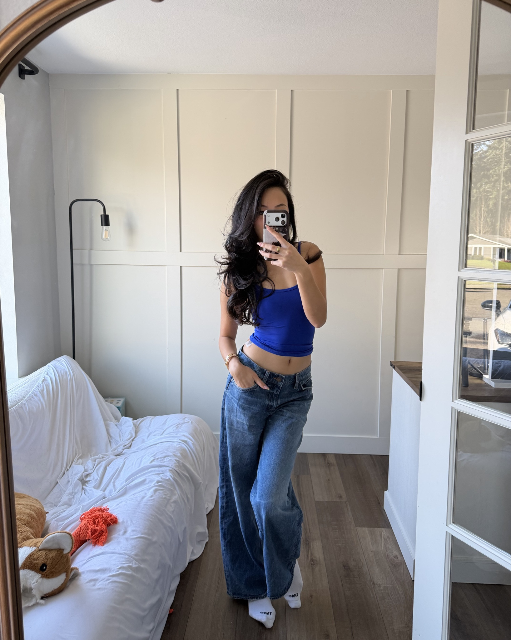 aritzia’s new limited edition “ablaze blue” color 💙🧢✨

this new ootd spring color combo is INSANE. So comfty, snatched, and a standout type of top!! 

(the sold out new rhode lip mask is so thick and hydrating- def worth the hype fyi!)

#LTKootd #LTKSpringSale #LTKPetite