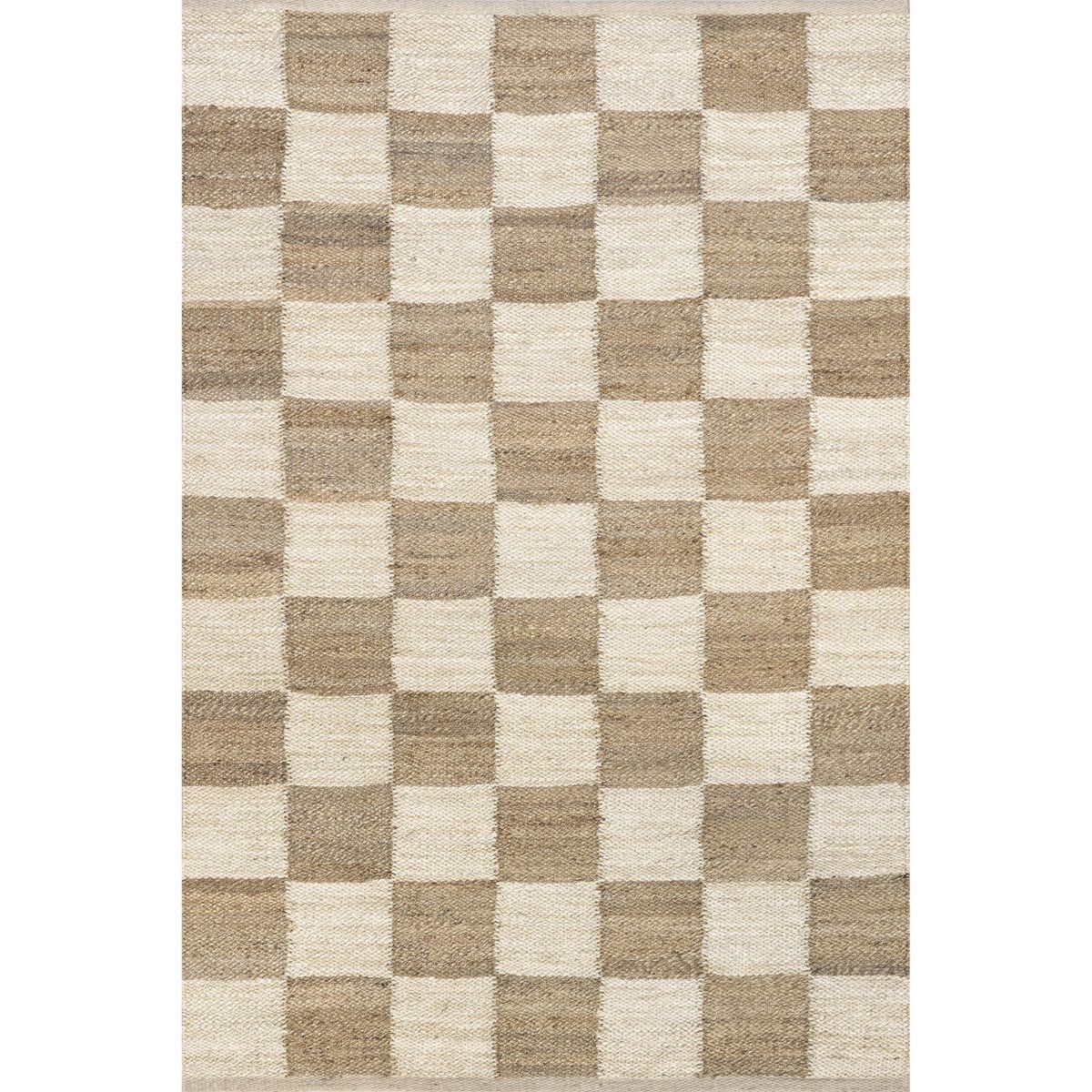 nuLOOM Christana Traditional Checkered Jute Area Rug 8x10, Ivory | Target