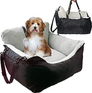 Small Dogs Car Seat Under 25,Fully Detachable and Washable Ultra Soft Car Travel Bed , with Clip-... | Amazon (US)