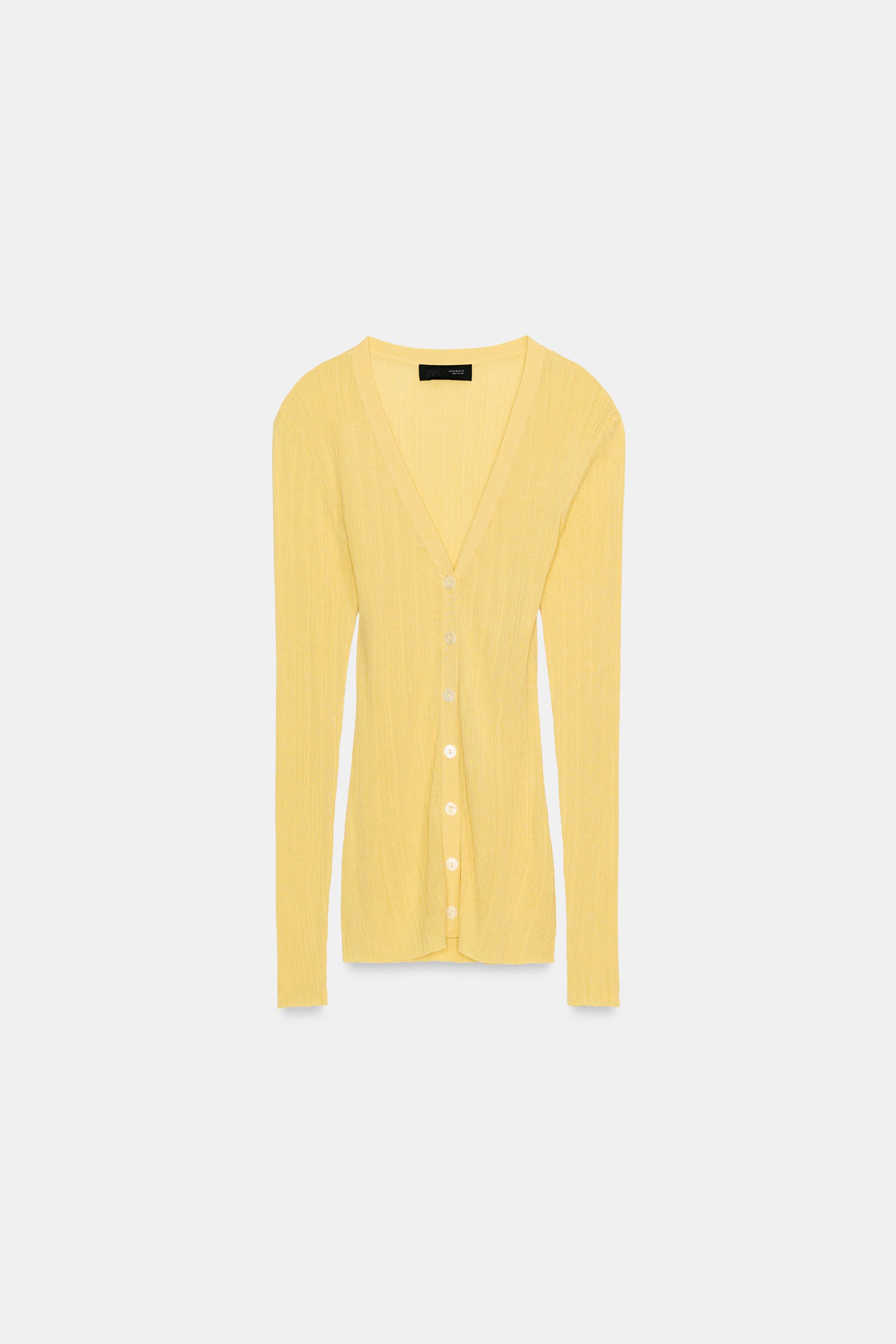 RIB KNIT CARDIGAN | Zara Canada