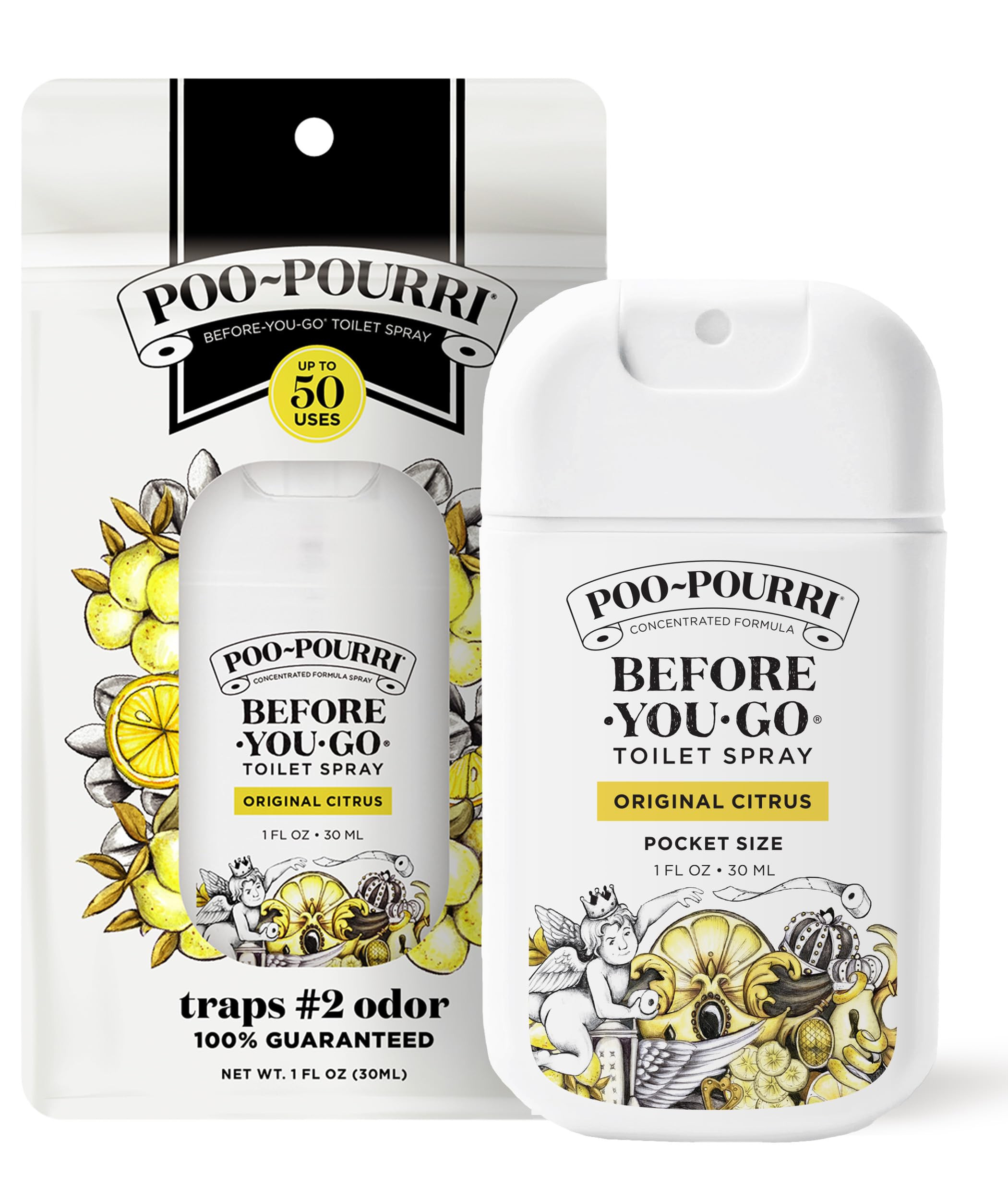 Poo-Pourri Before-You-Go Pocket Toilet Spray, Travel Essentials, Original Citrus, 1 Fl Oz, Up to ... | Amazon (US)