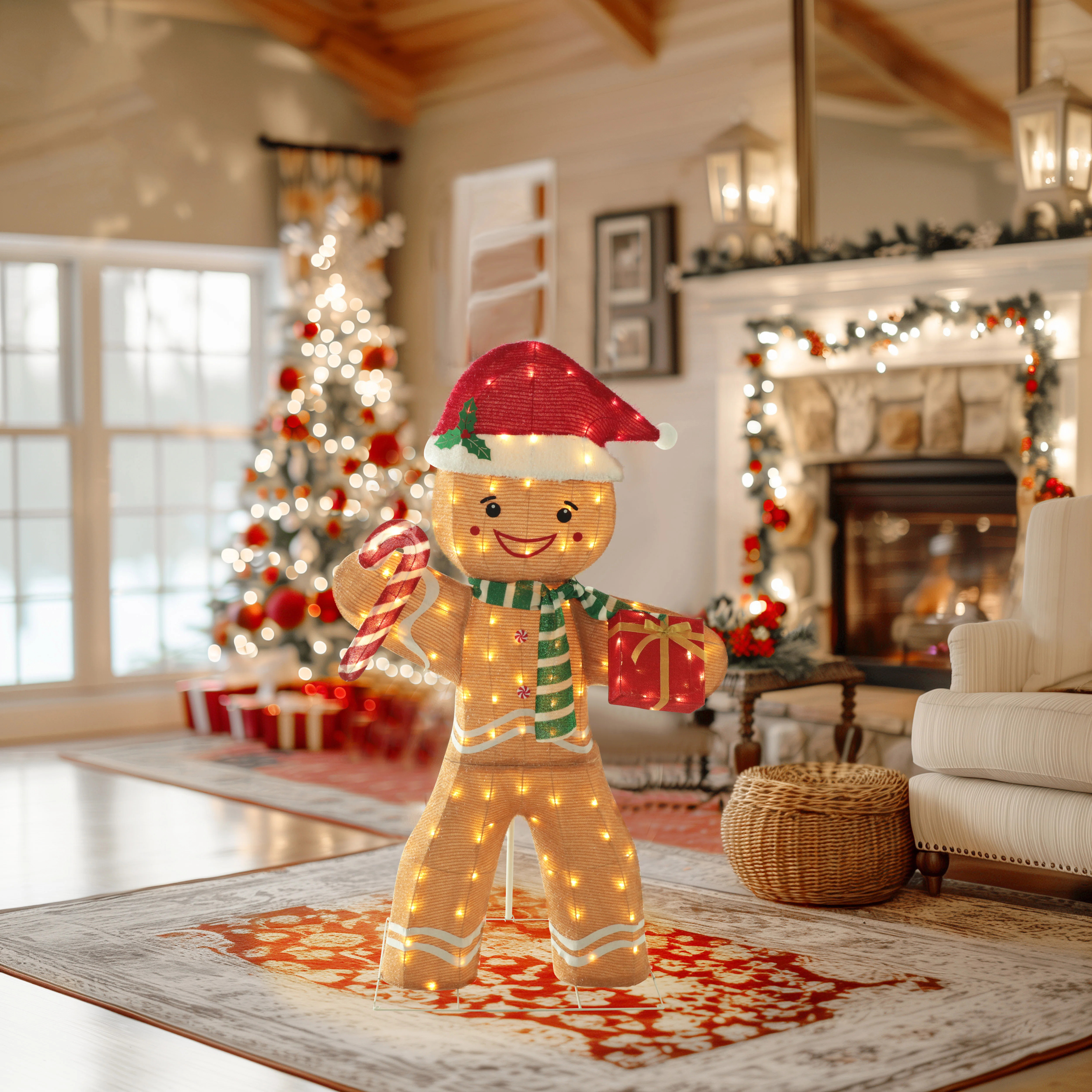 The Twillery Co.® Gutierrez 5FT Gingerbread Man Metal Outdoor Christmas Decoration & Reviews | W... | Wayfair North America