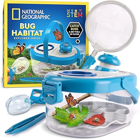 National Geographic Bug Catcher Kit for Kids - Kids Bug Habitat with Magnified Viewer, Bug Box, &... | Amazon (US)