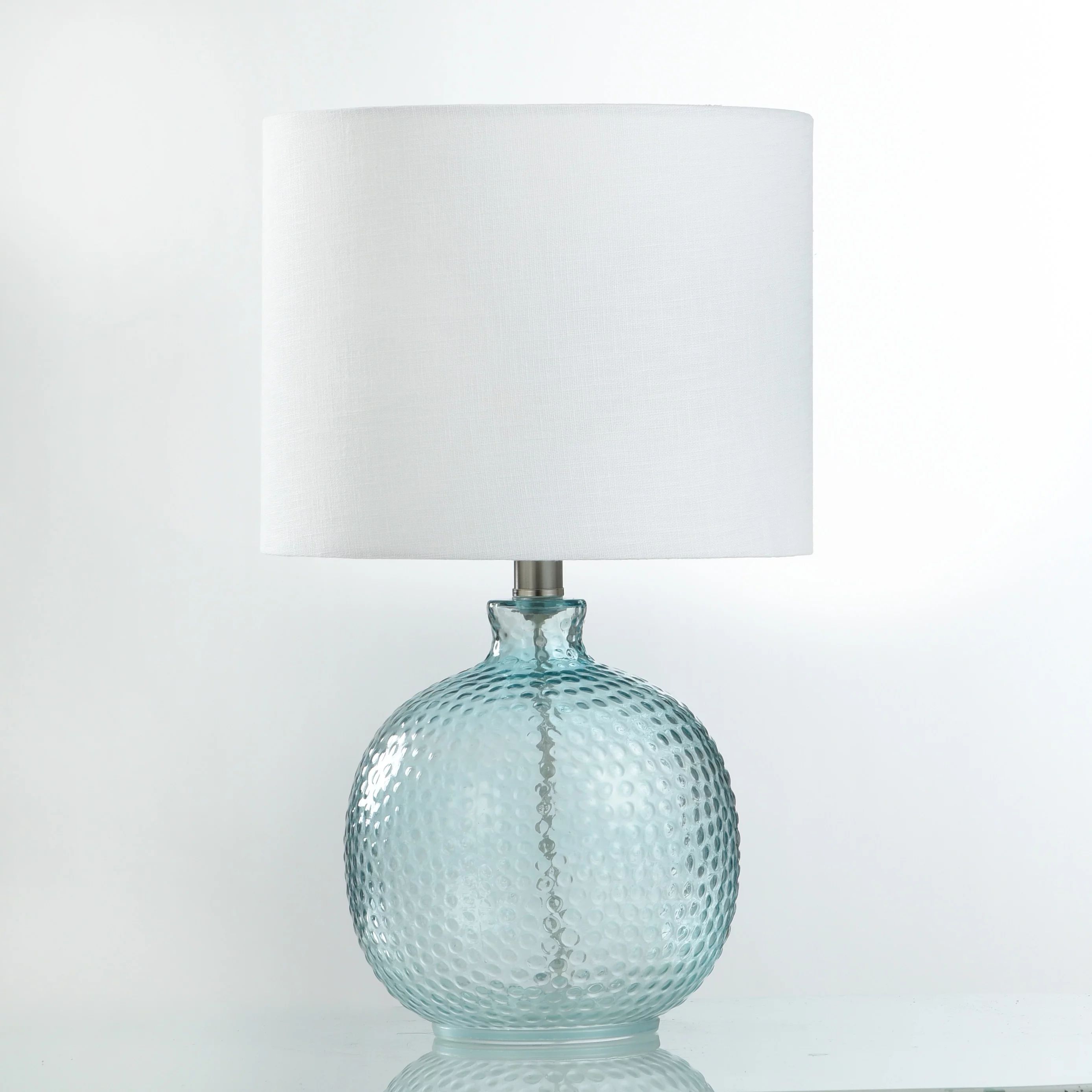 HD Collections Sterling Blue Hammered Glass Table Lamp, 18.5" - Walmart.com | Walmart (US)