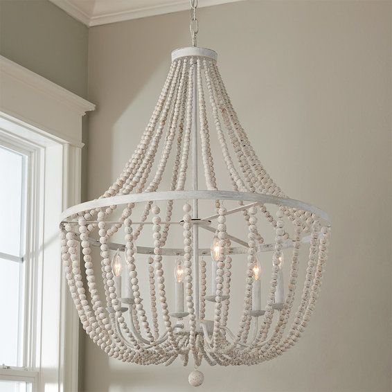 Refined Beaded Drop Basket Chandelier - Large | Shades of Light