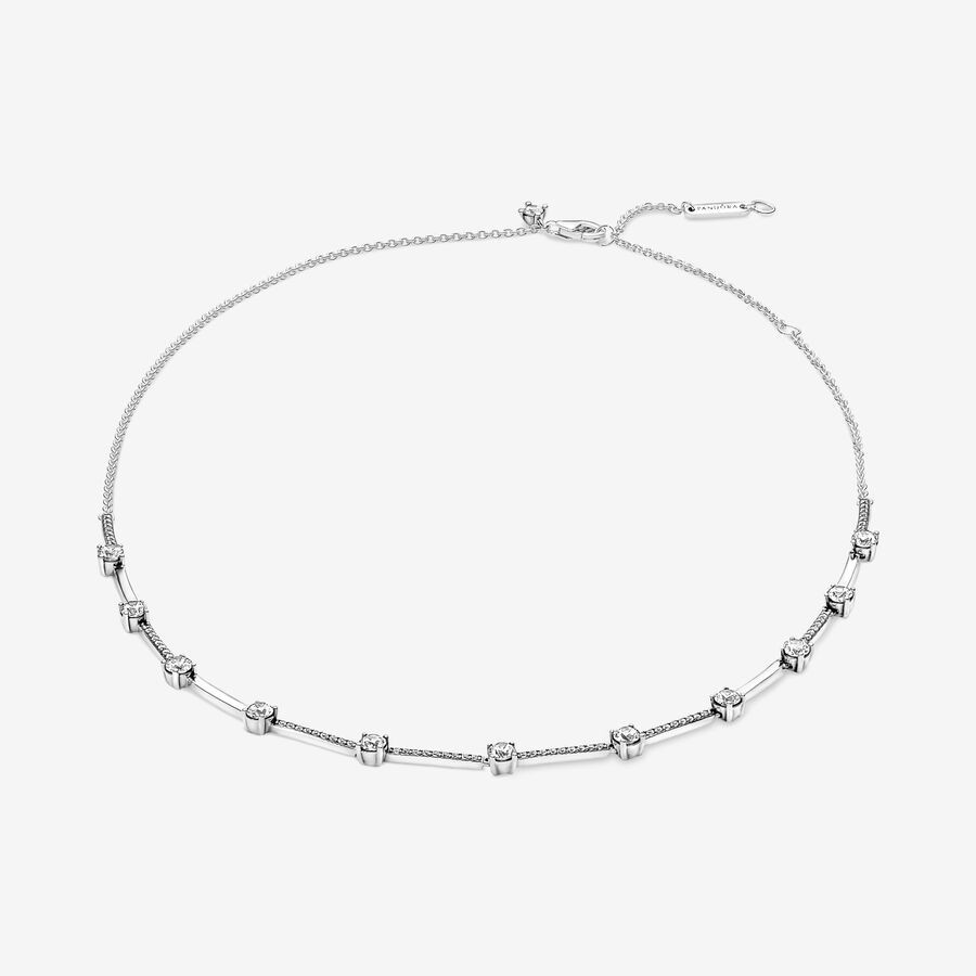 Sparkling Pavé Collier Bars Necklace | Pandora (CA)