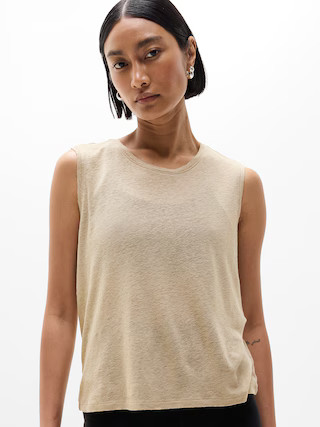 Getaway Linen Blend Muscle Tank | Athleta