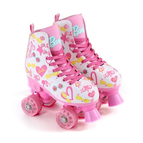 BARBIE Roller Skates for Girls - Adjustable Sizes 12-2, Glitter Wheels, ABEC 5 Bearings - Durable PVC Material, Foam Shoe Lining - Perfect for Active Fun and Adventures | Amazon (US)