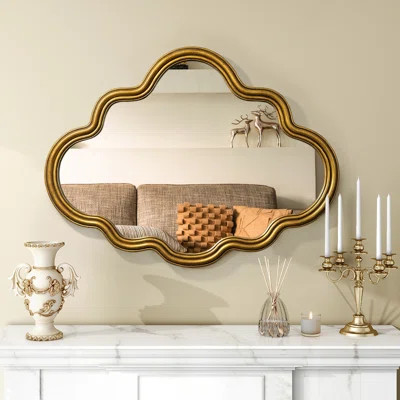 Euri Cloud Shape Gold Wall Mirror | Wayfair Professional