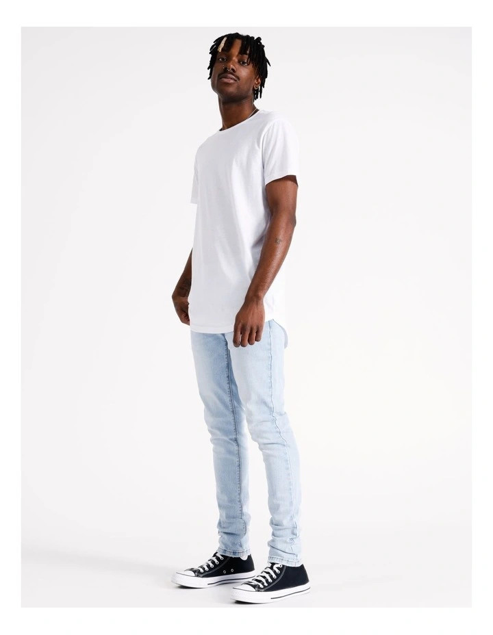 Hadspen Drop Shoulder Curved Tee in White | Myer