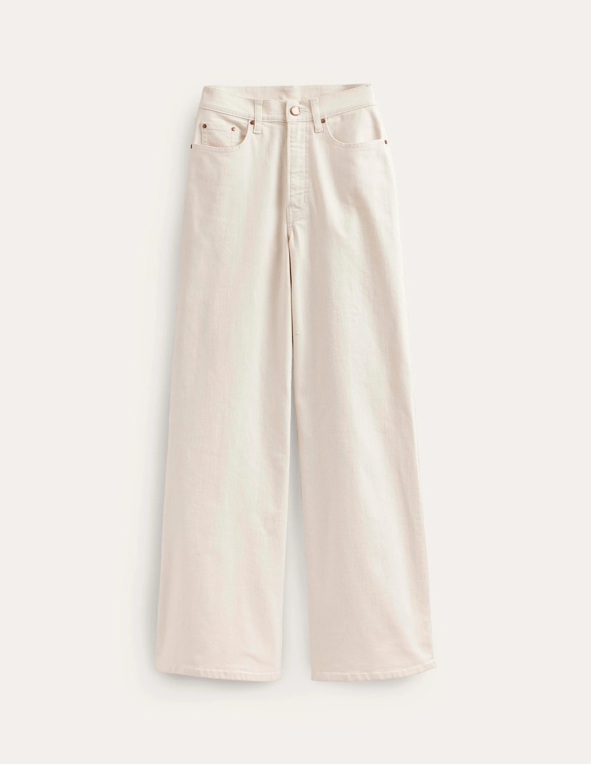 High Rise Wide Leg Jeans-Ecru | Boden (US)
