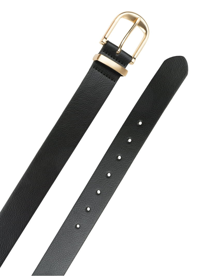 Time and Tru Women's Metal Loop Belt, Black | Walmart (US)