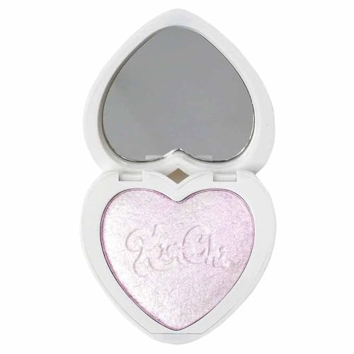KimChi Chic Pearl Gone Wild Highlighter - Pressed Shimmer Powder for Face & Body, Iridescent Glow, with Mirror, Cruelty Free, Dream Pink Iridescent 0.32oz | Amazon (US)