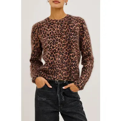 Rails Sofia Wool and Cashmere Crewneck Sweater in Brown Nala at Nordstrom, Size Xx-Small | Nordstrom