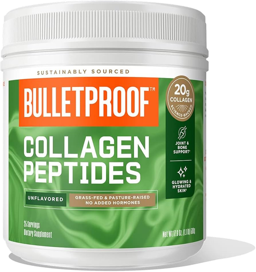 Bulletproof Unflavored Collagen Peptides Powder, 17.6 Ounces, Grass-Fed Collagen Protein and Amin... | Amazon (US)