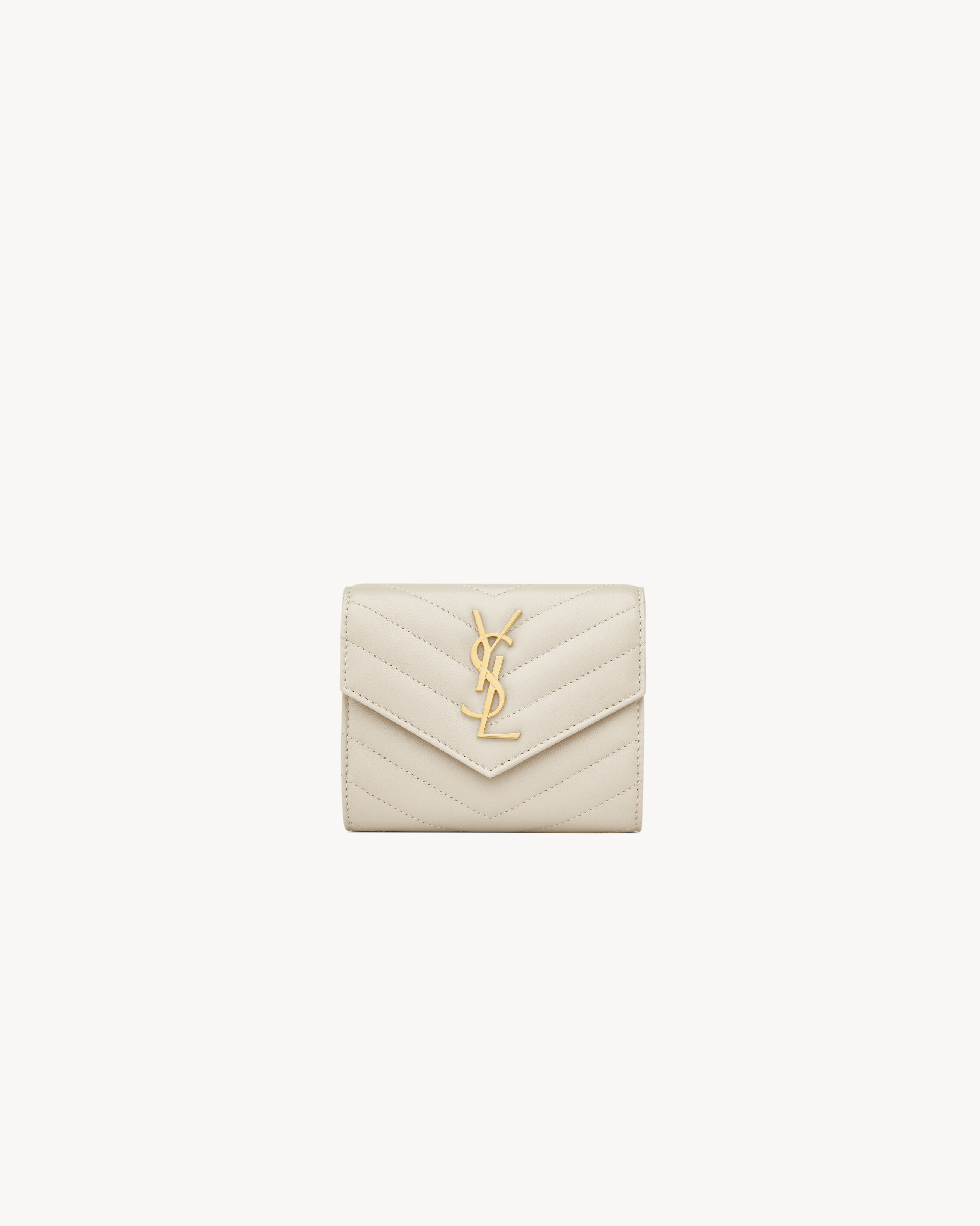 CASSANDRE MATELASSÉ compact tri fold wallet in LAMBSKIN | Saint Laurent Inc. (Global)