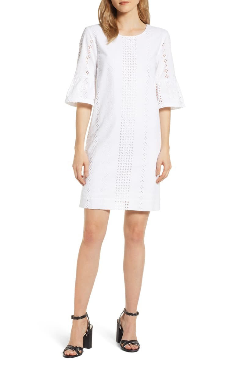 Flutter Sleeve Eyelet Dress | Nordstrom