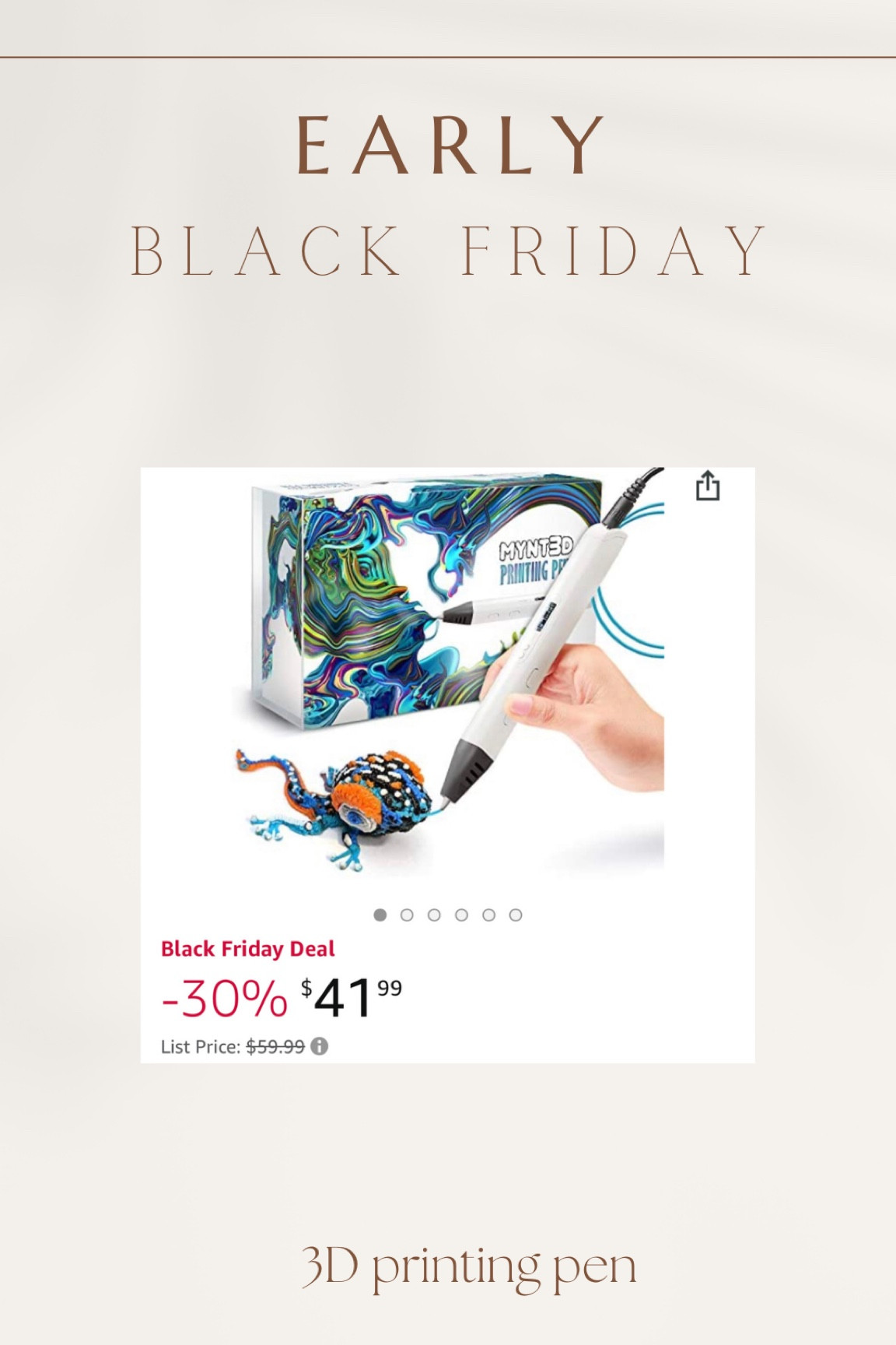 3D printing pen
Gift idea for kids, Amazon gift guide

#LTKCyberweek #LTKkids #LTKGiftGuide