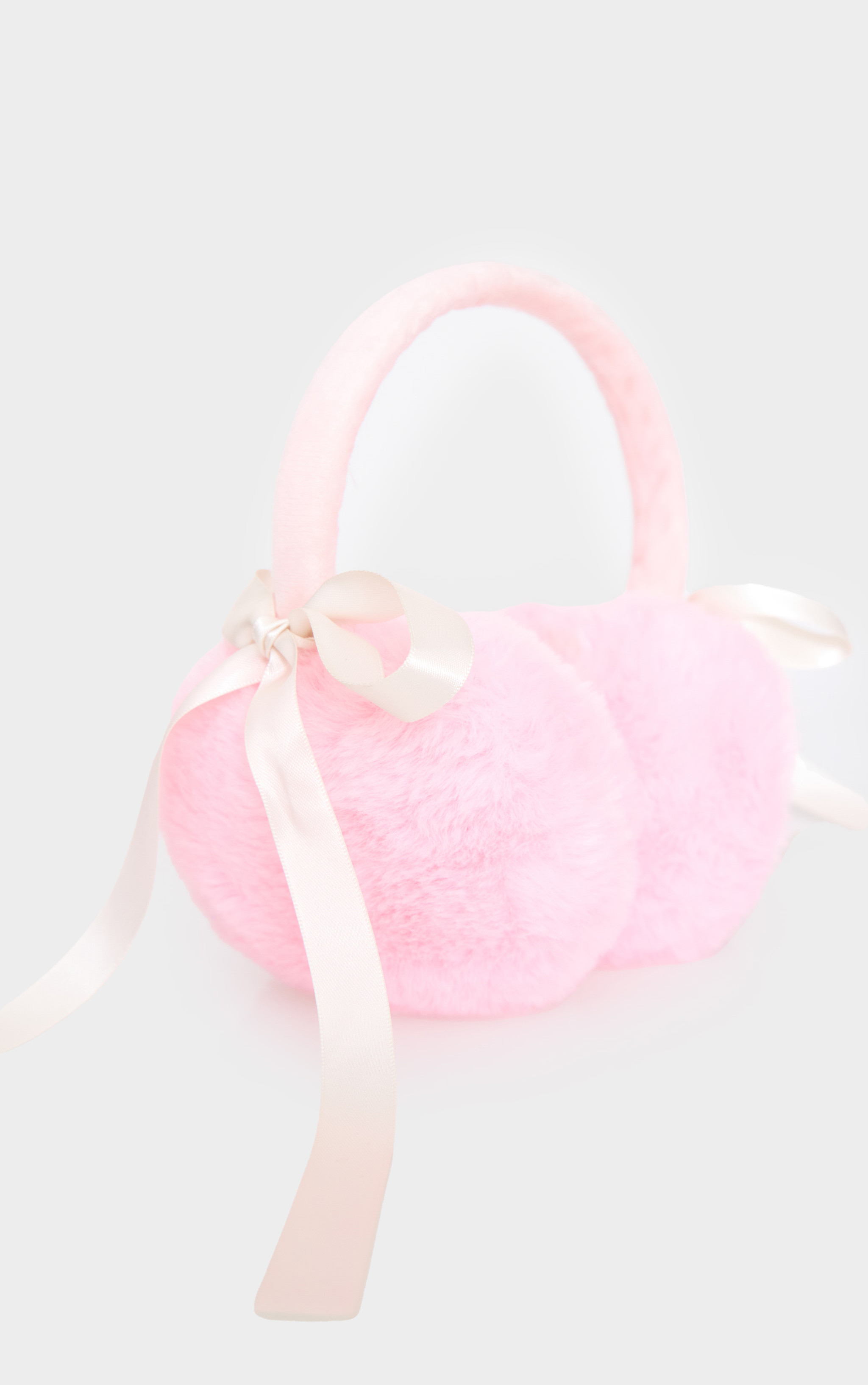 Pink Faux Fur Bow Detail Ear Muffs | PrettyLittleThing US