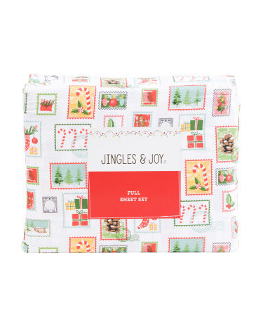 Holiday Stamps Sheet Set, Polyester | TJ Maxx