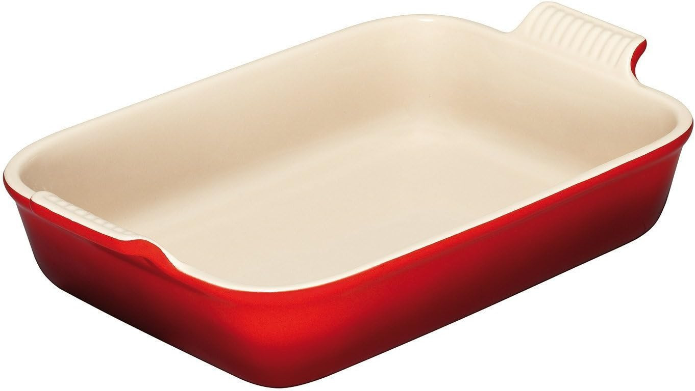 Le Creuset Stoneware Heritage Rectangular Dish, 4 qt. (12" x 9"), Cerise | Amazon (US)