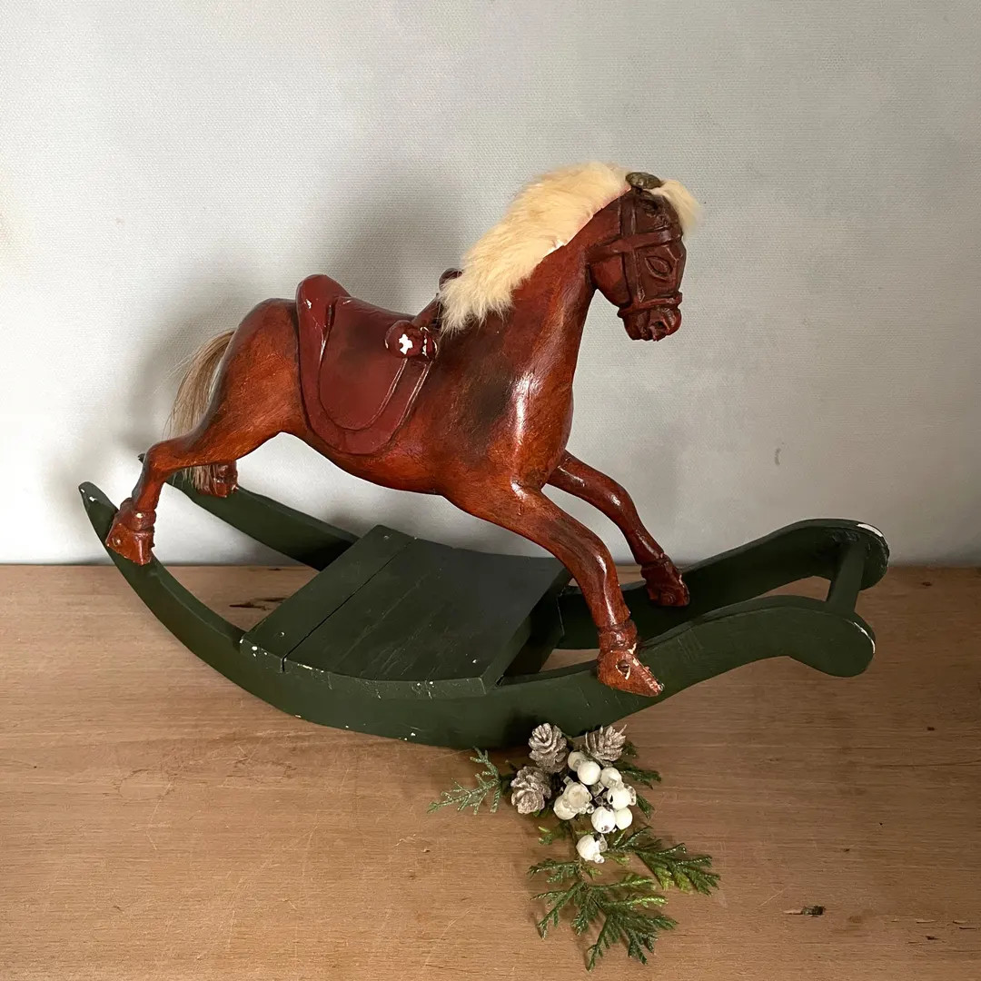 Vintage Rocking Horse Statue Shelf Decor Americana Decor Vintage Ralph Lauren Decor Christmas Dec... | Etsy (US)