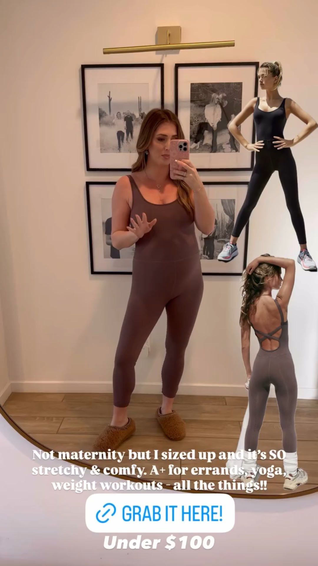 Not maternity but I sized up and it’s SO stretchy & comfy. A+ for errands, yoga, weight workouts - all the things!! Under $100 @freepeople @fpmovement