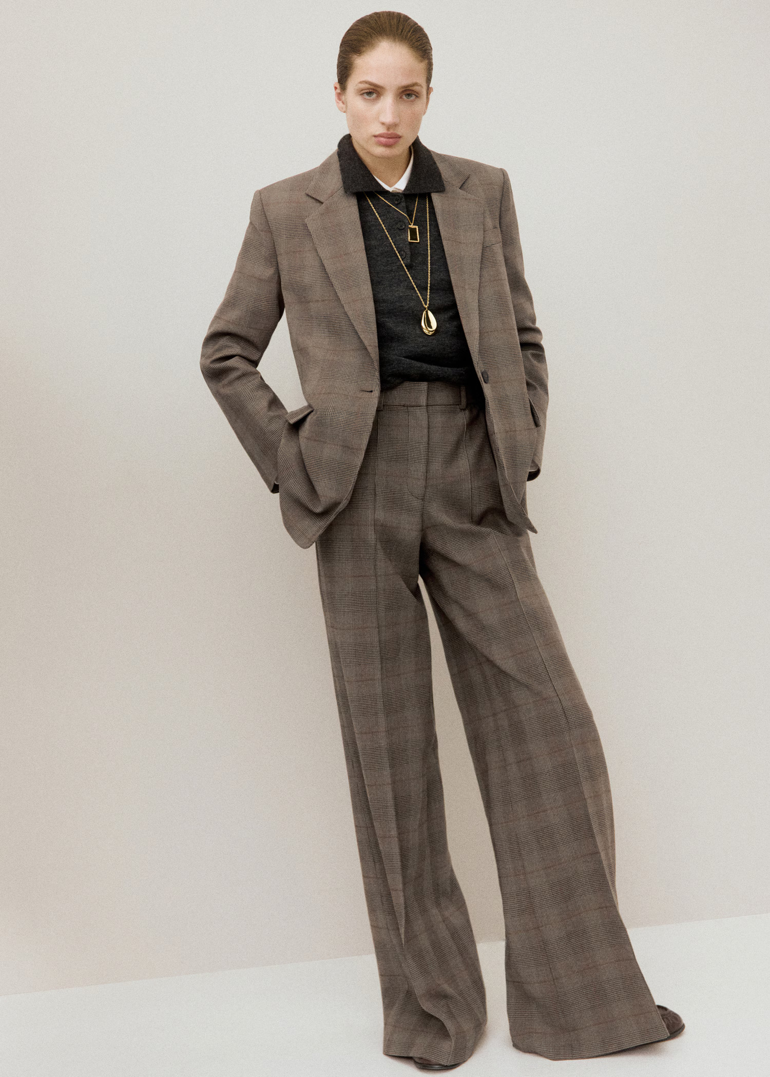 Blazer de costume à carreaux | Mango EU