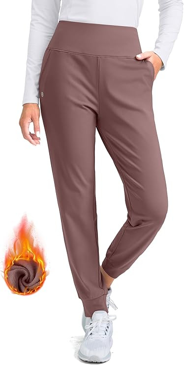 G Gradual Women's Fleece Lined Joggers High Waisted Water Resistant Thermal Hiking Pants Cold Wea... | Amazon (US)