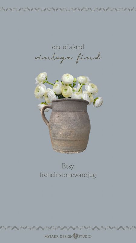One of a kind vintage find: French stoneware jug. 

Etsy, vintage home decor, thrifted decor, old

#LTKhome #LTKFind